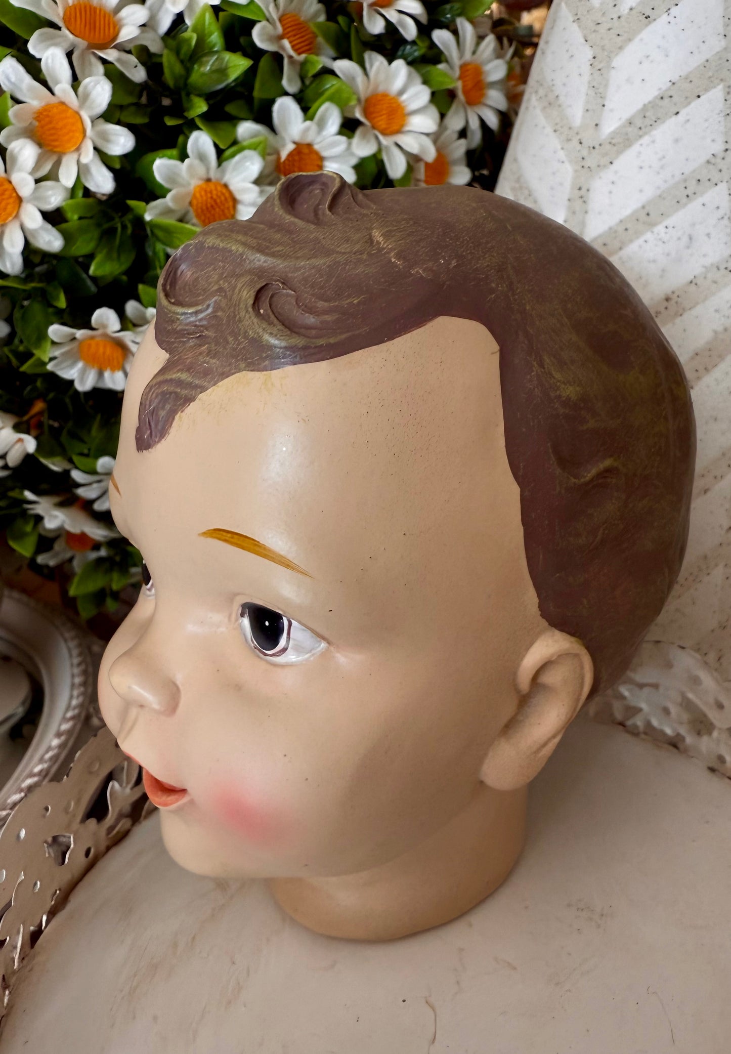 👶 Tête de Poupée Shabby Chic