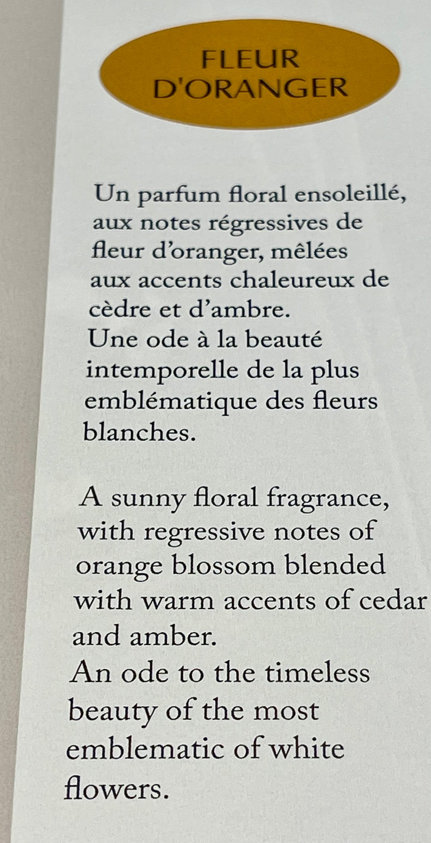 Parfum d’ambiance Fleur d’oranger