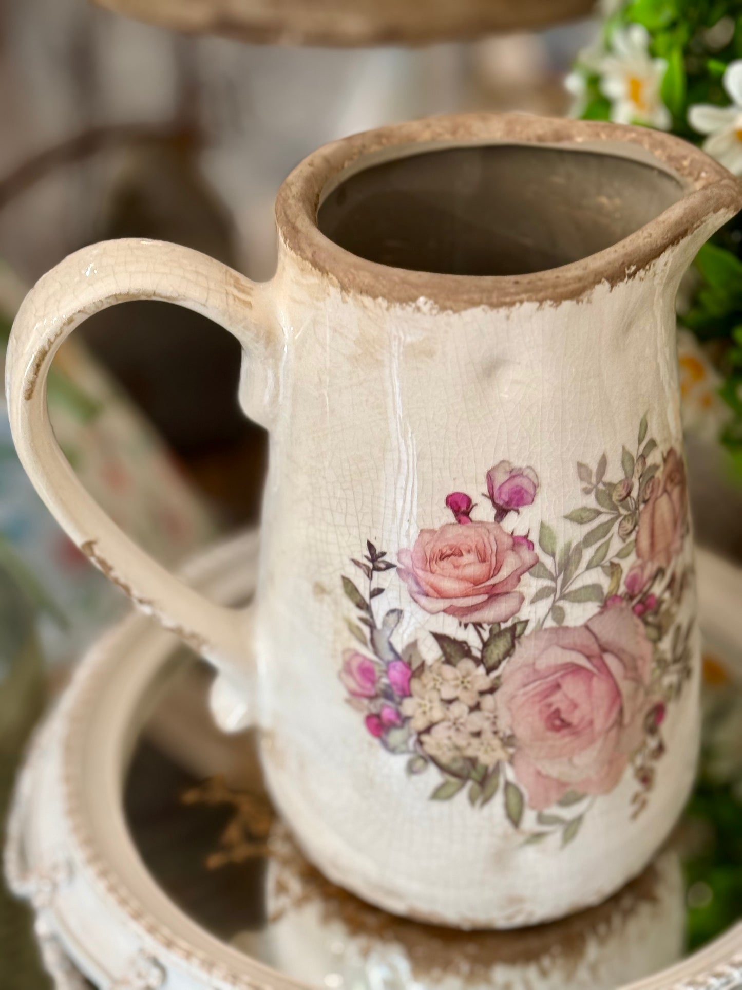 Pichet roses anglaises