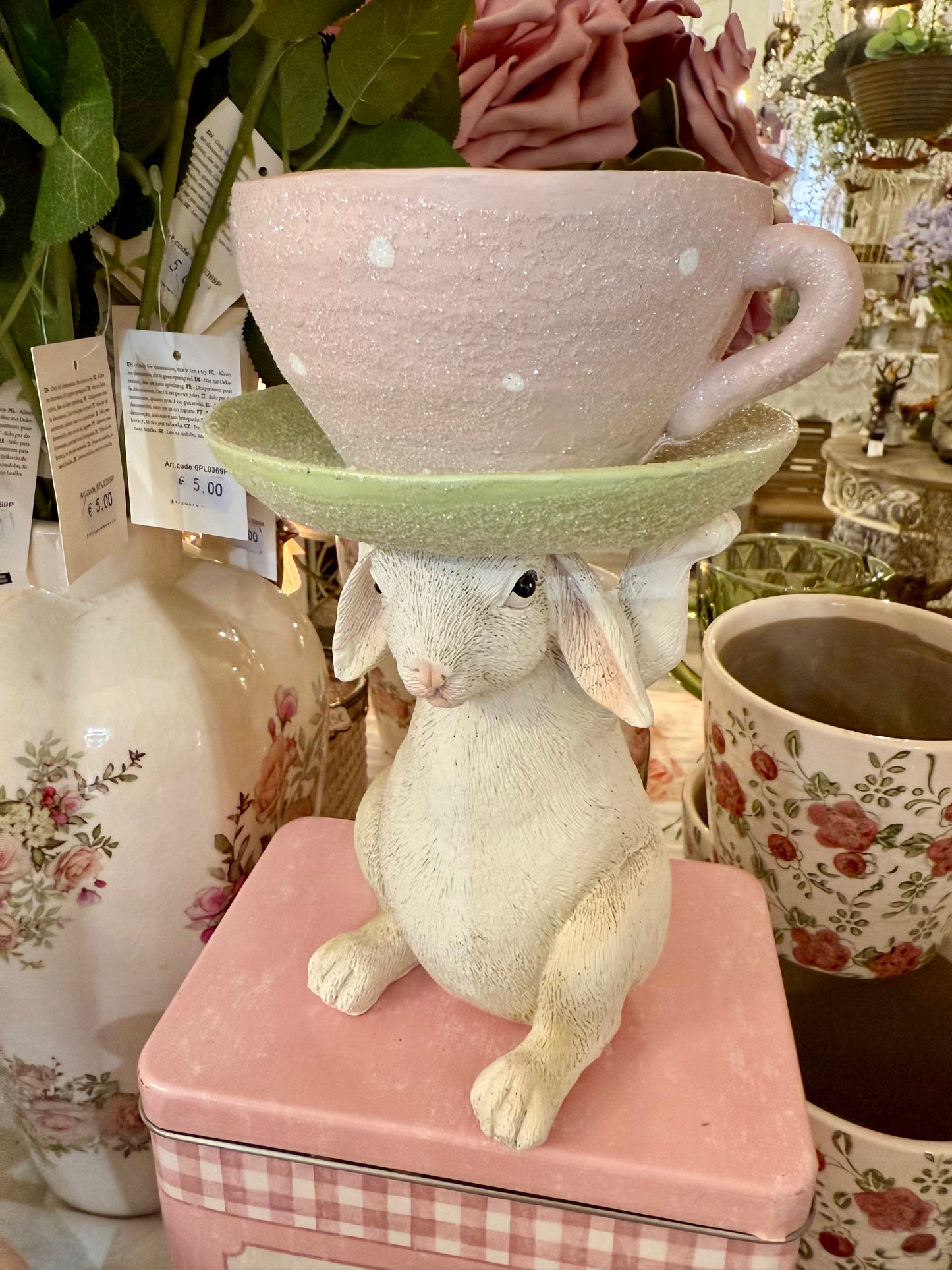 Lapin Porte-Plante Enchanté