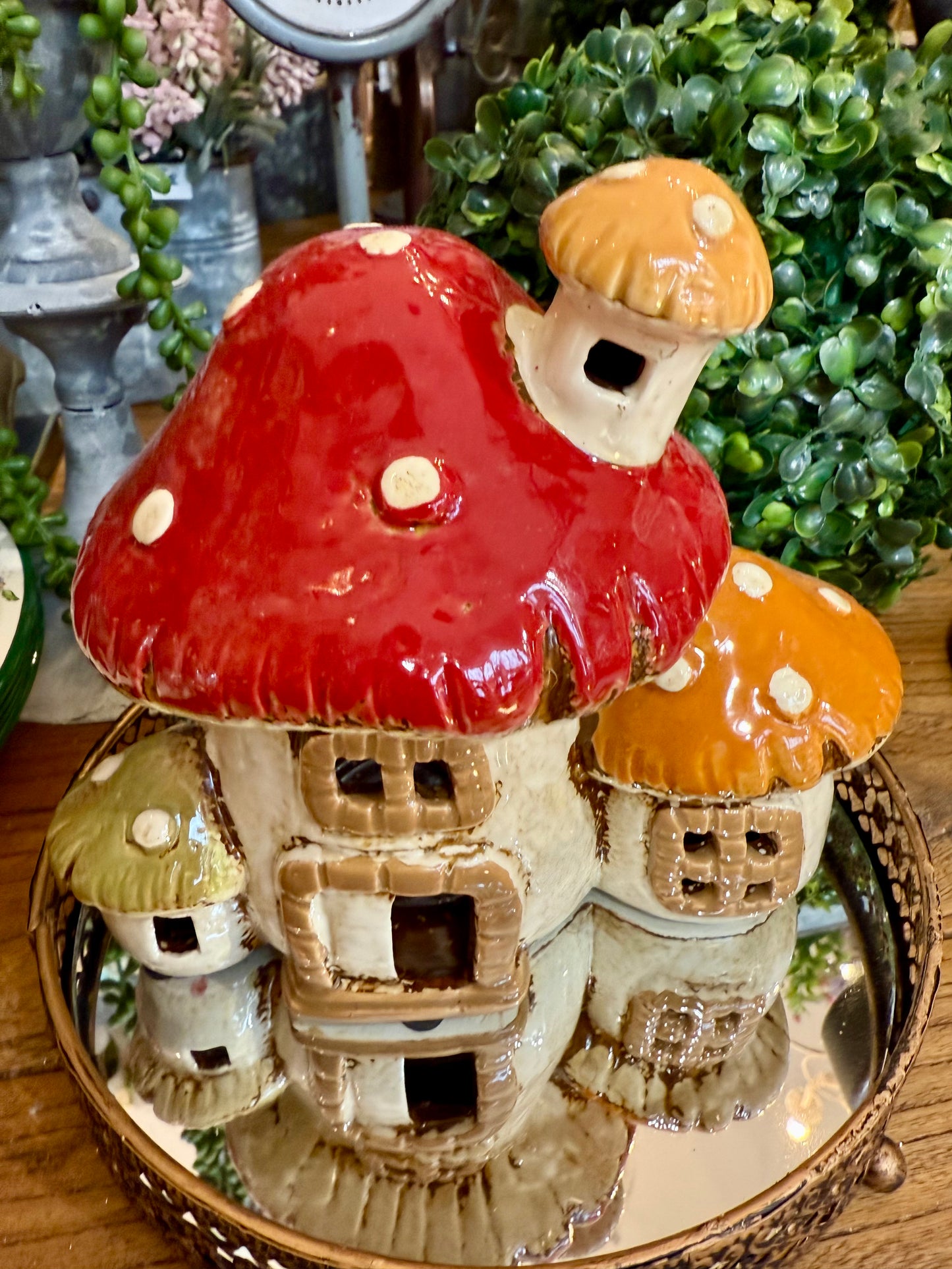 Photophore Maison Champignon Enchantée