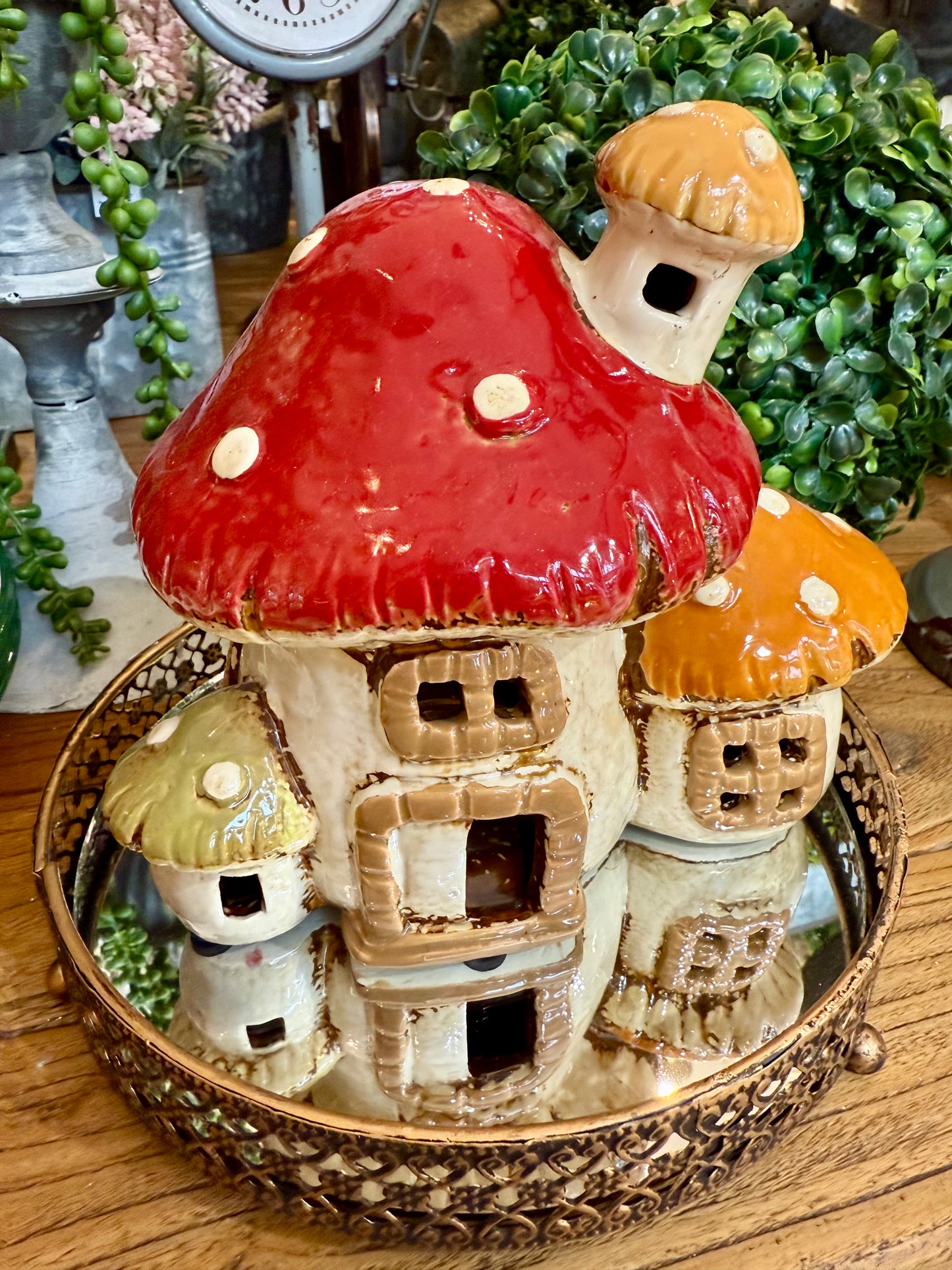 Photophore Maison Champignon Enchantée