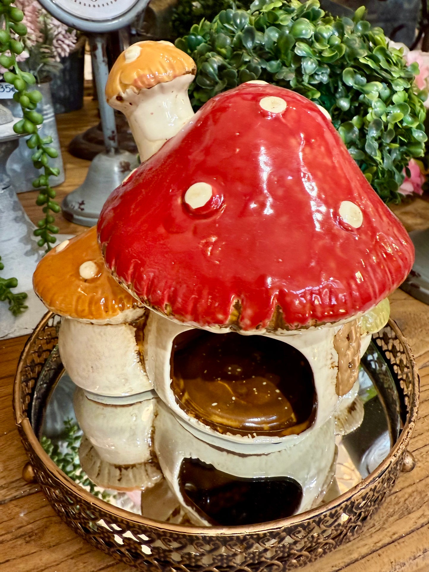 Photophore Maison Champignon Enchantée