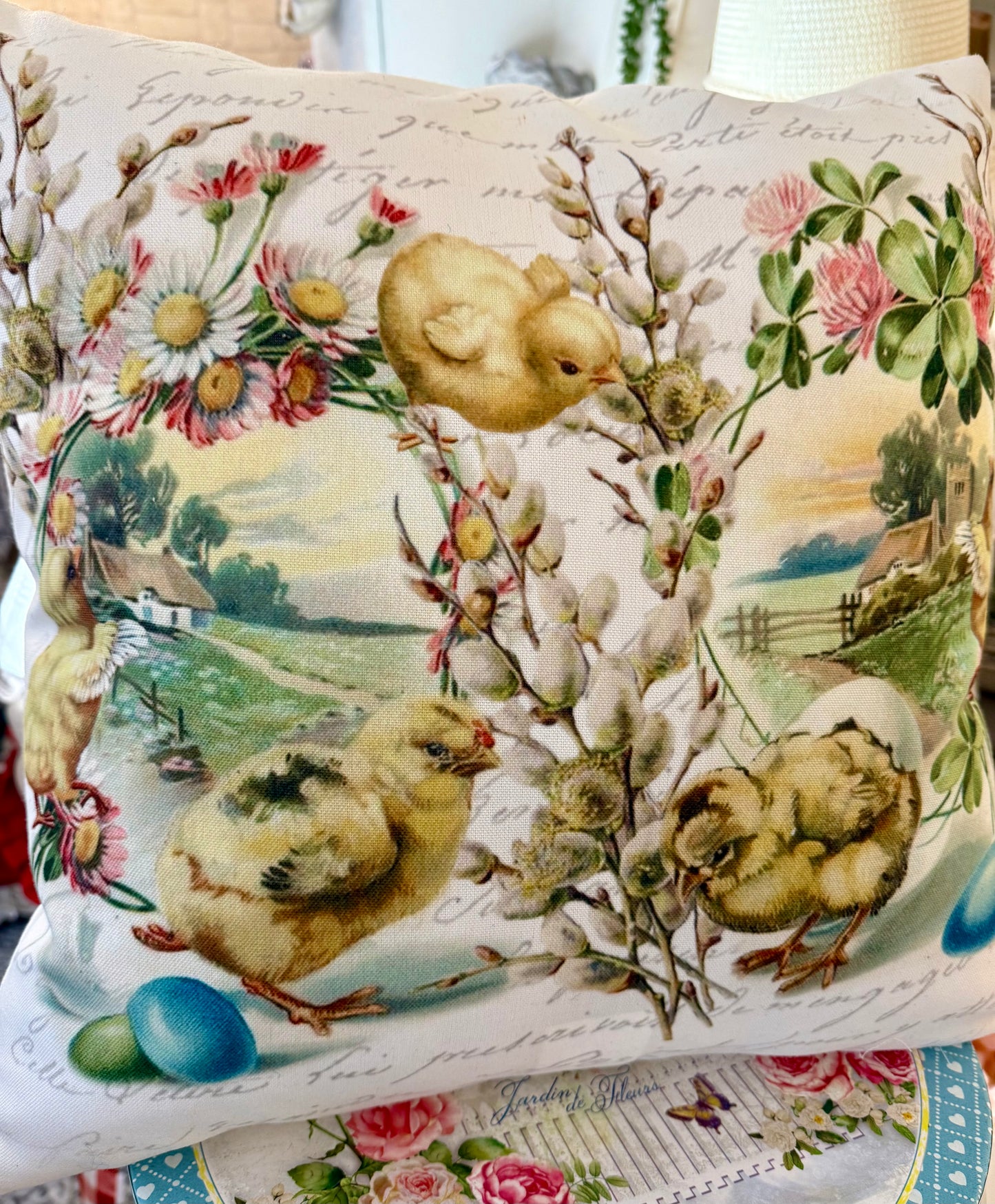 Coussin « Poussins de Pâques »