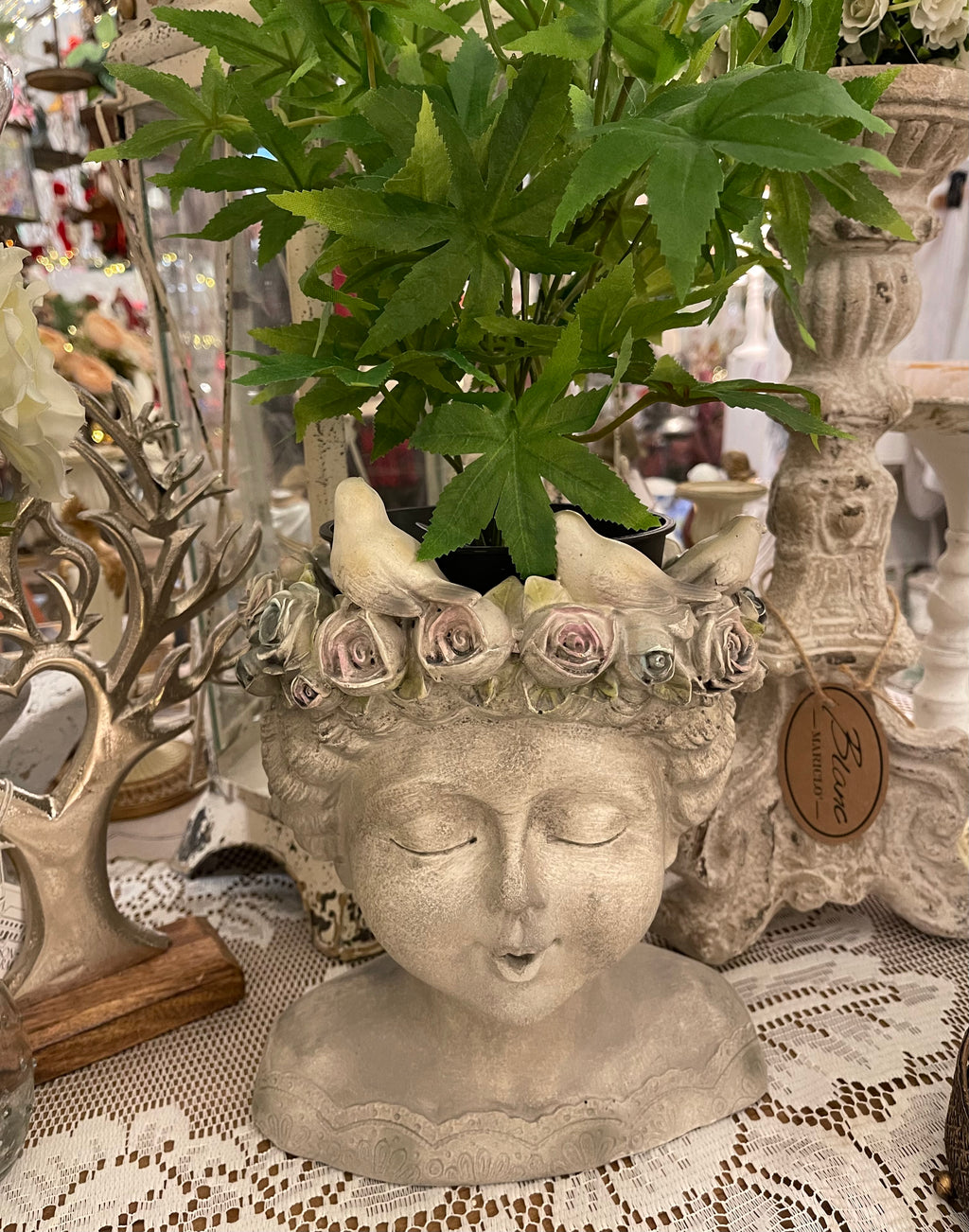 Cache-Pot Visage "Rêverie Bucolique"