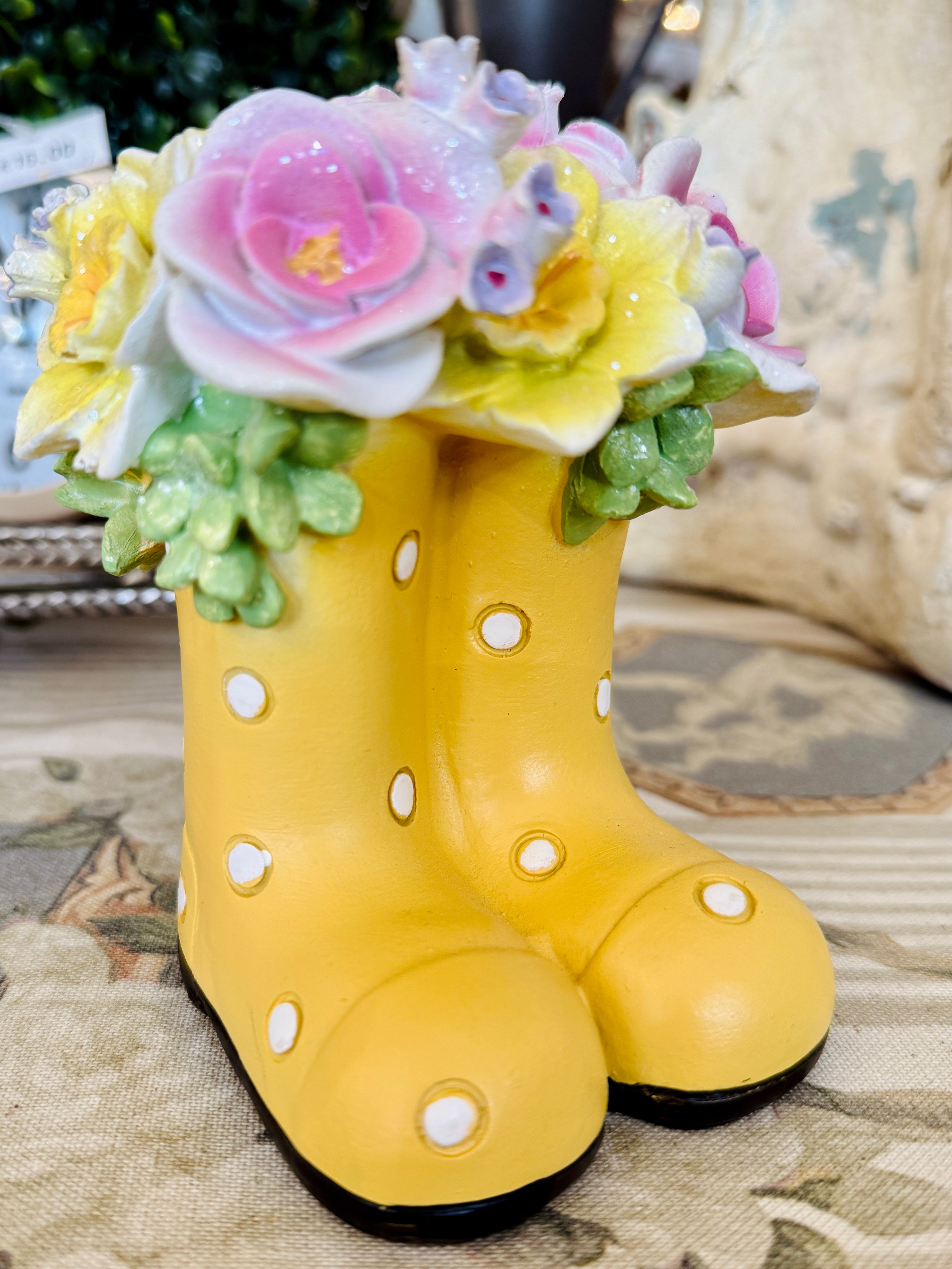 Bottes Fleuries Pastel – Bleu ou Jaune