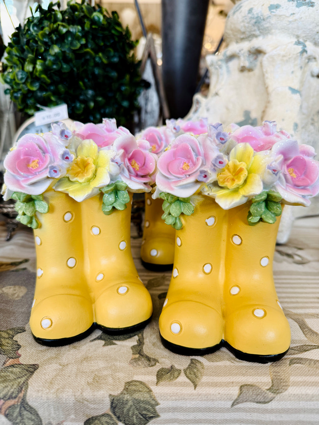 Bottes Fleuries Pastel – Bleu ou Jaune