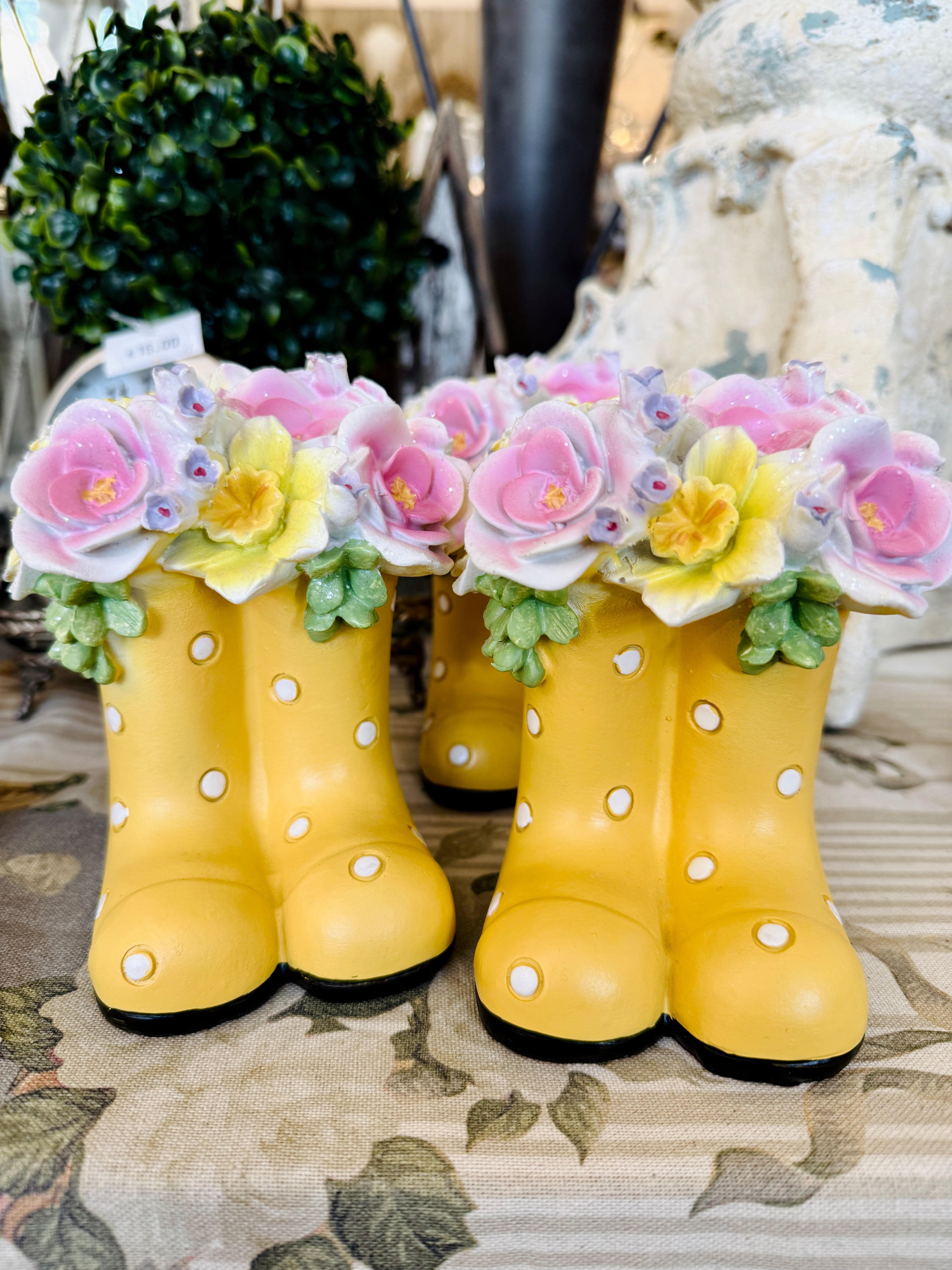 Bottes Fleuries Pastel – Bleu ou Jaune