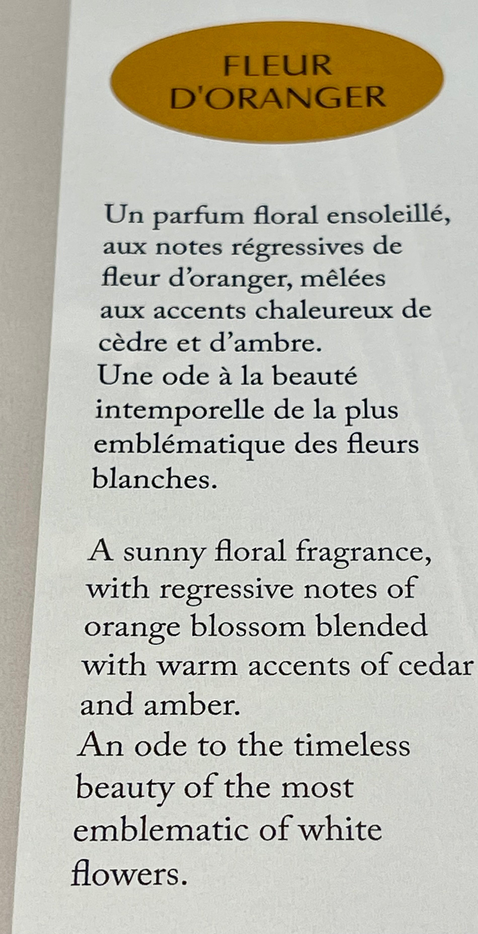 Parfum d’ambiance Fleur d’oranger