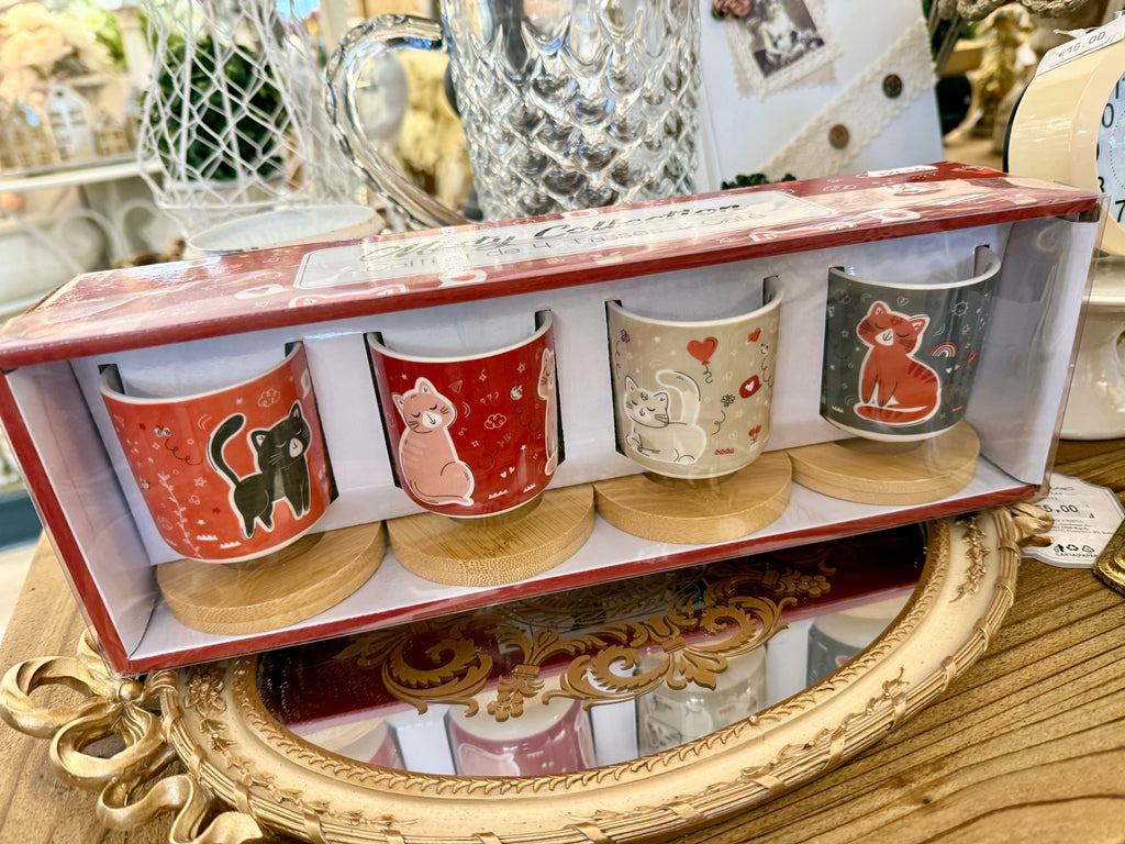 Coffret 4 Tasses « Chat’moureux »