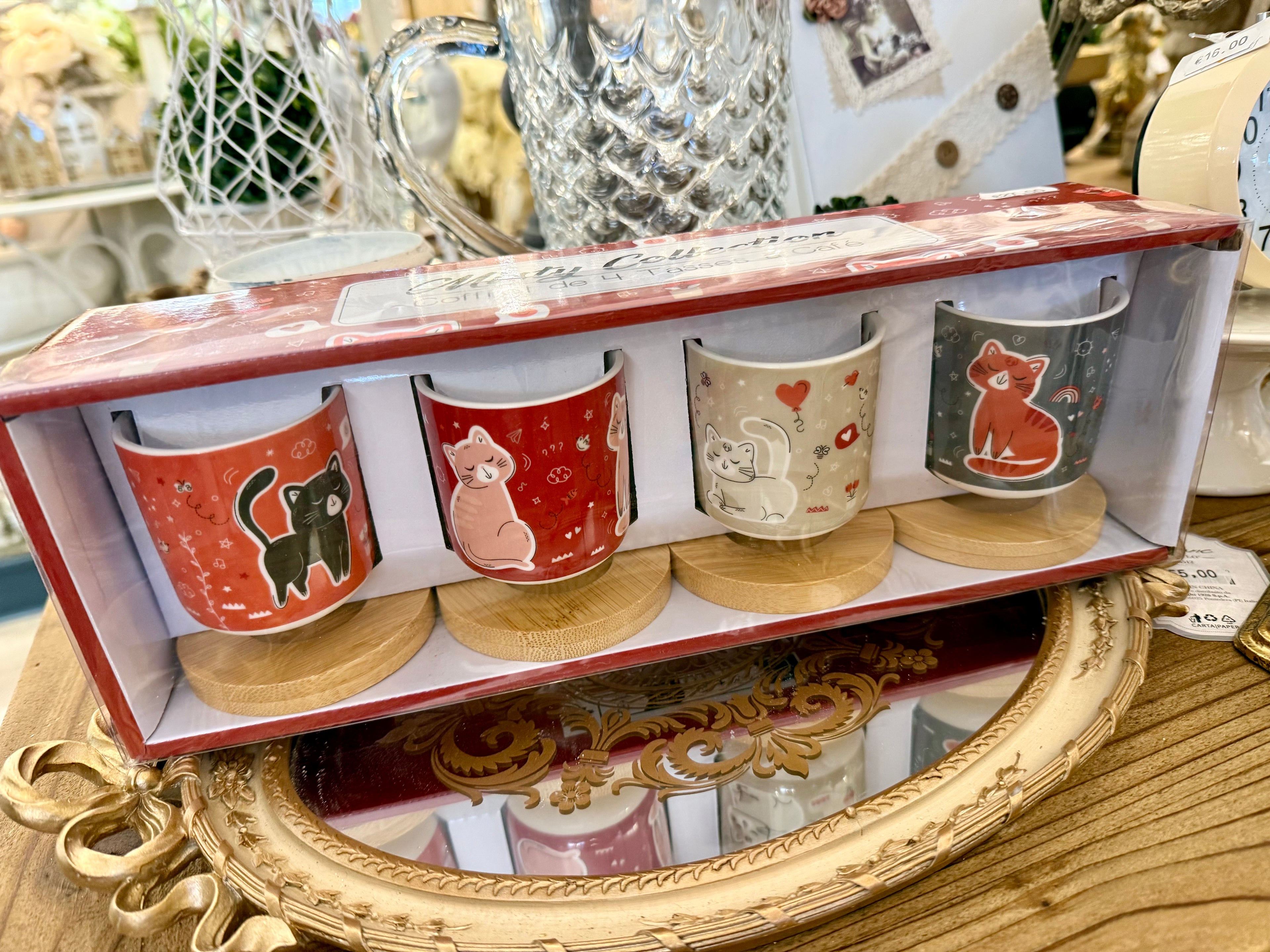 Coffret 4 Tasses « Chat’moureux »