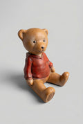Figurine décorative ourson mignon, statuette aux tons doux beige et crème, style poétique et attendrissant pour décoration de charme