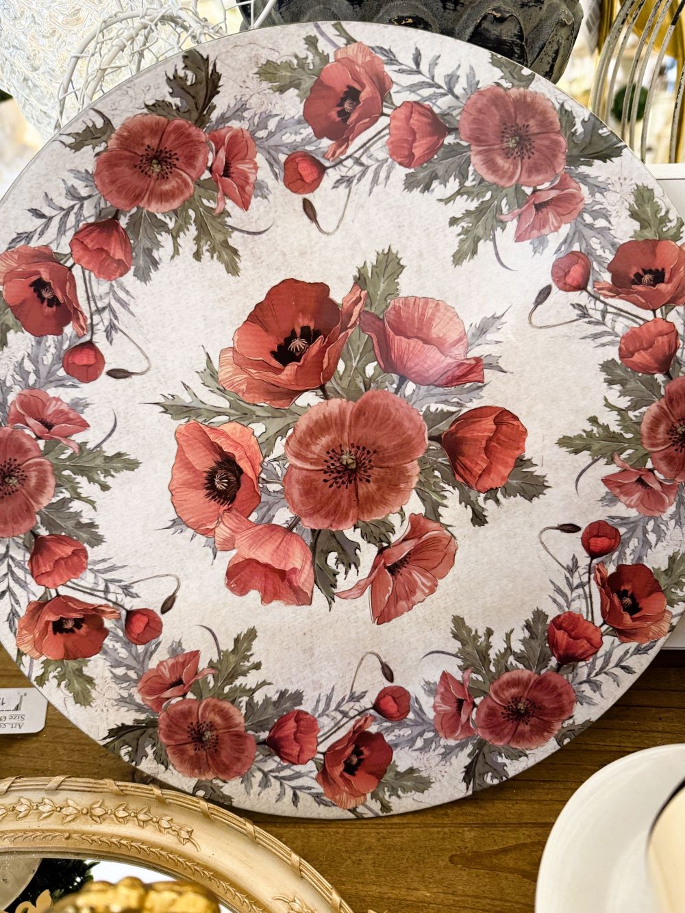 Plateau « Éclat Coquelicots »
