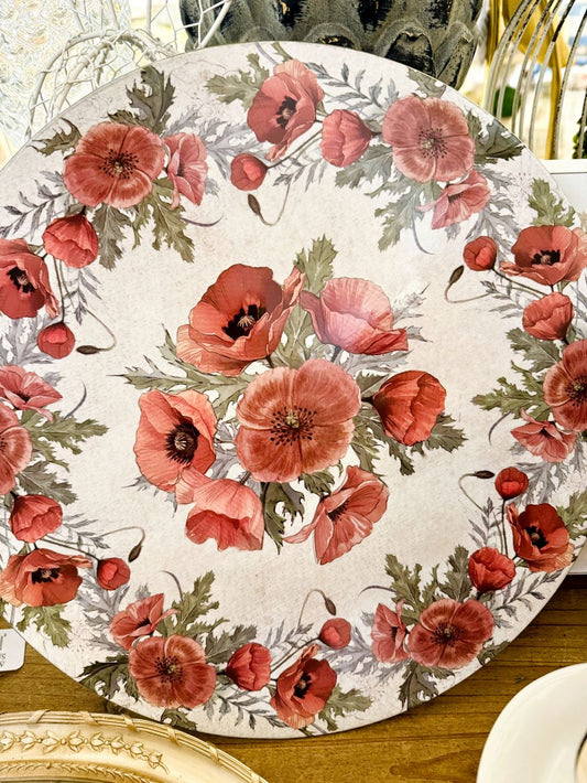 🌺 Plateau « Éclat Coquelicots »