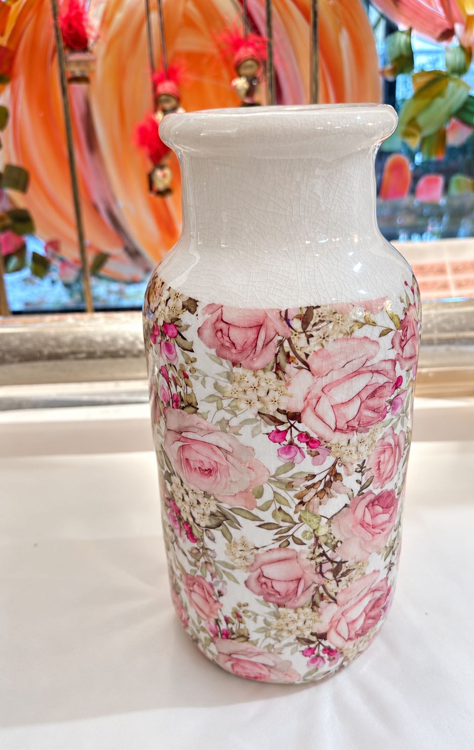 Grand Vase Roses Anglaises